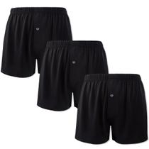 Shorts boxer BAMBOO COOL masculinos, de ajuste clássico, roupa íntima macia (pacote com 3)