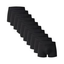 Shorts Boxer Casuais Versáteis Para Homens Em Tamanho Plus, Preto, Conjunto De 4 a 10 Peças, Roupa