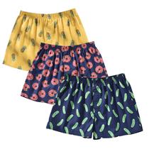Shorts boxer CINVIK Funny Woven Soft com estampa de abacaxi
