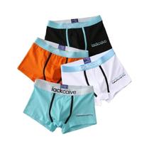 Shorts Boxer De Algodão Masculinos 4 Peças Roupa Íntima Sexy Cuecas Masculinas Lingerie Convexa