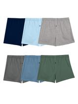 Shorts boxer Fruit of the Loom sem etiqueta para homens - pacote com 6 Shorts boxer Fruit of the Loom sem etiqueta para homens - pacote com 6