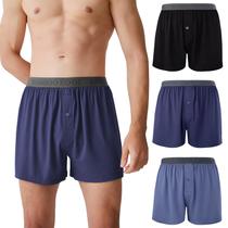 Shorts boxer masculinos BAMBOO COOL, de malha macia e confortável (pacote com 3)