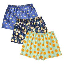 Shorts boxer masculinos CINVIK de algodão folgado com bolsos, pacote com 3 unidades