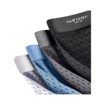 Shorts Boxer Masculinos De Malha Respirável Em Seda Gelada Ropa Interior Calzoncillos