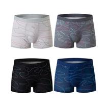 Shorts Boxer Masculinos Plus Size - Antibacterianos, Respiráveis e Confortáveis (4 Unidades)