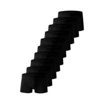 Shorts Boxer Masculinos plus Size L-4XL Pretos De Alta Elasticidade Respirável E Macio 10