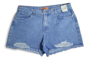 Shorts Boyfriend Jeans Feminino Plus Size Cintura Alta