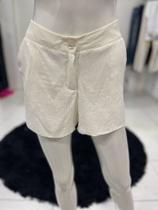 Shorts Branco Paetê