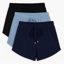 Shorts Canelado feminino plus size Bermudinha Moda Casual G1 ao G3