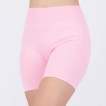 Shorts Canelado Selene Sem Costura Feminino Rosa