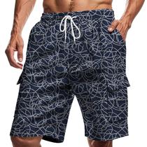 Shorts cargo domirica Graffiti Camo Print para homens 2GG Shorts cargo domirica Graffiti Camo Print para homens 2GG