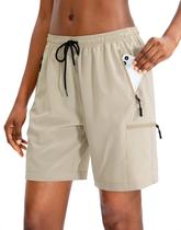 Shorts cargo femininos SANTINY, de secagem rápida, leves, cáqui Shorts cargo femininos SANTINY, de secagem rápida, leves, cáqui