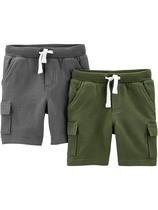 Shorts cargo Simple Joys da Carter's Boys Olive/Grey tamanho 4 Shorts cargo Simple Joys da Carter's Boys Olive/Grey tamanho 4