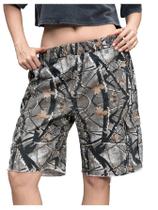 Shorts cargo WDIRARA Camo Streetwear, cintura elástica, cinza Shorts cargo WDIRARA Camo Streetwear, cintura elástica, cinza