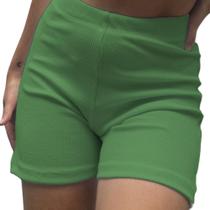 Shorts Casual Femino, Moda Básico Confortável Canelado - Marzze Store