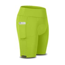 Shorts Ciclista ADSTORE C/ Espuma e Bolso Para Celular Verde Neon