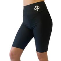 Shorts Ciclista Feminino Fitness Academia Preto Cintura Alta Mammuth Adventure