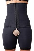 Shorts Cinta Modeladora Com Abertura Entre As Pernas 12 Barbatanas Alta Compressão (M09)