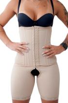Shorts Cintura Alta Modelador 12 Barbatanas Alta Compressão - M09