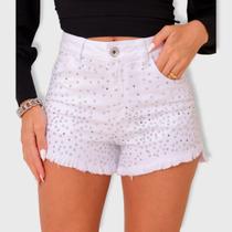 Shorts color com pedraria feminino Revanche Carira