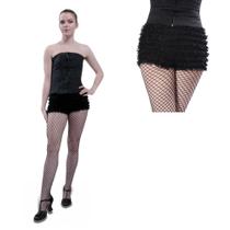 Shorts com babados BellaSous Malco Modes preta