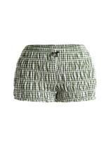 Shorts com babados SOLY HUX, xadrez, guingão, renda, verde, feminino Shorts com babados SOLY HUX, xadrez, guingão, renda, verde, feminino
