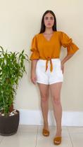 Shorts Com Cordão - Cor Branco