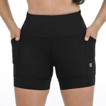 Shorts Compressão com Bolsos Ciclico Infinity Preto
