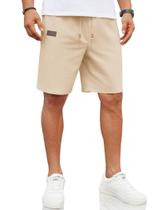 Shorts COOFANDY de linho casual para homens, cáqui claro, tamanho L Shorts COOFANDY de linho casual para homens, cáqui claro, tamanho L
