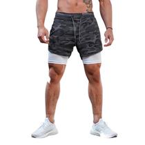 Shorts Corrida Masculino Bolso Celular Bermuda Compressão