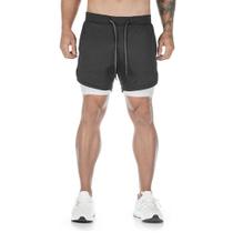 Shorts Corrida Masculino Bolso Celular Bermuda Compressão