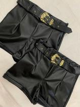 Shorts Couro Ecoo com Cinto TAM M e G