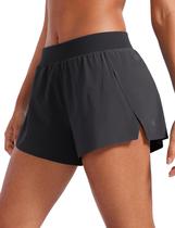 Shorts CRZ YOGA Atlético para Corrida V Dividido Preto XL