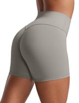 Shorts CRZ YOGA Butterlift Cintura Alta 10cm Cinza P Shorts CRZ YOGA Butterlift Cintura Alta 10cm Cinza P