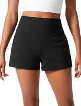 Shorts CRZ YOGA Butterlift Cintura Alta com Bolsos Preto P Shorts CRZ YOGA Butterlift Cintura Alta com Bolsos Preto P