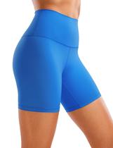 Shorts CRZ YOGA ButterLuxe Cintura Alta 15cm Azul Médio