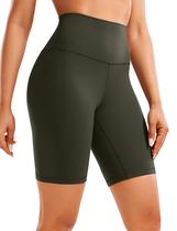 Shorts CRZ YOGA Butterluxe Cintura Alta 20 cm Verde Oliva G