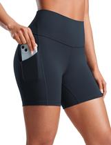Shorts CRZ YOGA Butterluxe Cintura Alta com Bolsos 13 cm Shorts CRZ YOGA Butterluxe Cintura Alta com Bolsos 13 cm