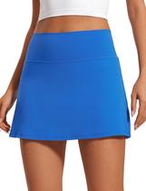 Shorts CRZ YOGA Butterluxe Sparkle Blue de cintura alta para mulheres