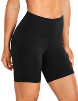 Shorts CRZ YOGA Cintura Alta 15 cm Compressão com Bolsos Preto Shorts CRZ YOGA Cintura Alta 15 cm Compressão com Bolsos Preto
