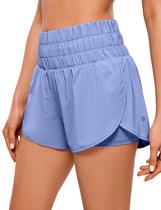 Shorts CRZ YOGA Cintura Alta 7,5 cm Fenda Respirável com Bolsos