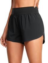 Shorts CRZ YOGA Cintura Alta com Fenda Dolphin 7,5 cm Preto M