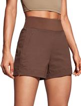 Shorts CRZ YOGA Cintura Média 10 cm para Trilha Secagem Rápida Marrom XL Shorts CRZ YOGA Cintura Média 10 cm para Trilha Secagem Rápida Marrom XL
