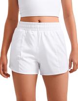 Shorts CRZ YOGA Feathery-Fit Soft com Bolso Lateral com Zíper Branco XL Shorts CRZ YOGA Feathery-Fit Soft com Bolso Lateral com Zíper Branco XL