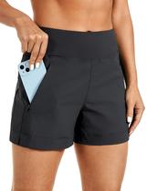 Shorts CRZ YOGA Feminino Leve Cintura Média 10 cm com Bolsos com Zíper Shorts CRZ YOGA Feminino Leve Cintura Média 10 cm com Bolsos com Zíper