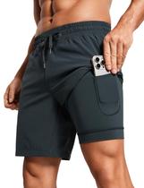 Shorts CRZ YOGA Masculino 2 em 1 para Corrida 7" Secagem Rápida