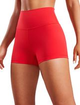 Shorts CRZ YOGA Naked Feeling Cintura Alta 7,5 cm Vermelho M Shorts CRZ YOGA Naked Feeling Cintura Alta 7,5 cm Vermelho M