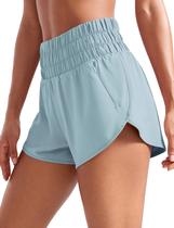 Shorts CRZ YOGA para Corrida Cós Alto com Bolso com Zíper XL Shorts CRZ YOGA para Corrida Cós Alto com Bolso com Zíper XL