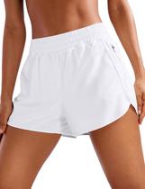 Shorts CRZ YOGA para Corrida Cós Alto com Forro de Tela Branco XL Shorts CRZ YOGA para Corrida Cós Alto com Forro de Tela Branco XL