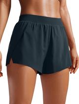 Shorts CRZ YOGA V com Fenda 6,35 cm Cós Alto Marinho M Shorts CRZ YOGA V com Fenda 6,35 cm Cós Alto Marinho M